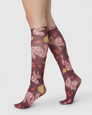 Helen Bullock Floral Knee-Highs from Swedish Stockings