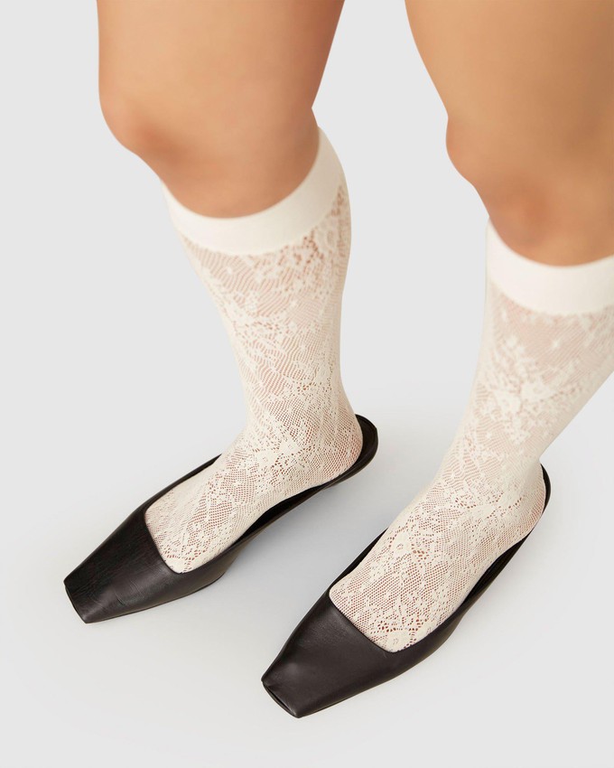 Rosa Lace Knee-Highs from Swedish Stockings