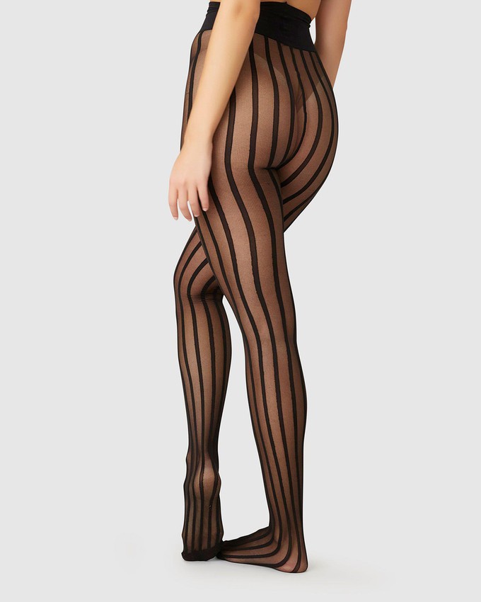 Siri Stripe Tights from Swedish Stockings