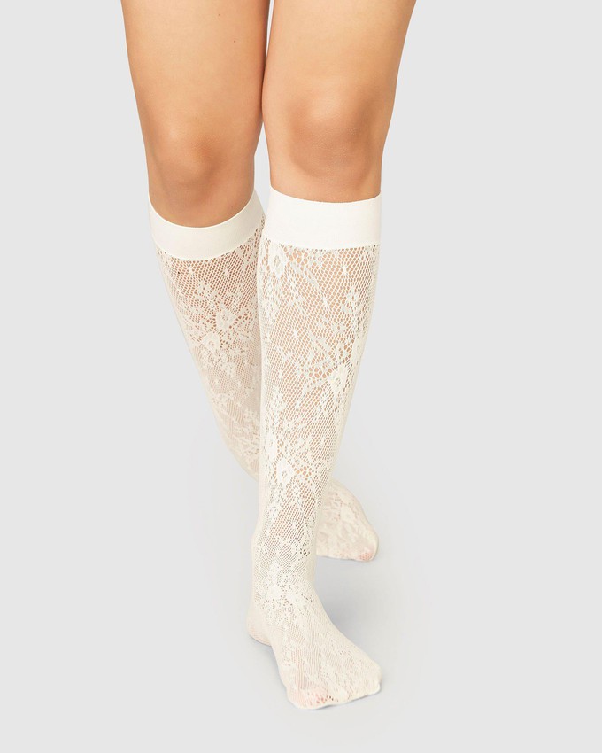 Rosa Lace Knee-Highs from Swedish Stockings