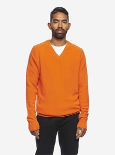 The V-Neck Sweater – Orange via TEYM