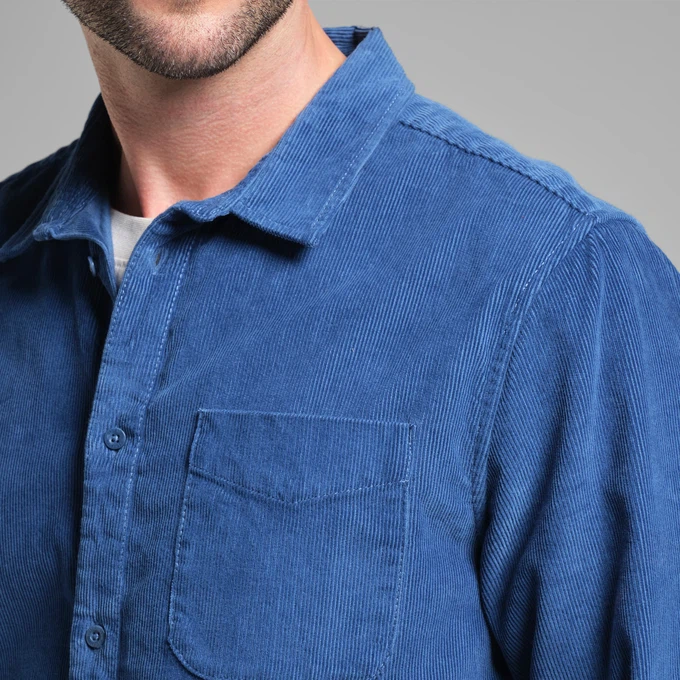 Shirt Varberg Corduroy True Blue from The Blind Spot