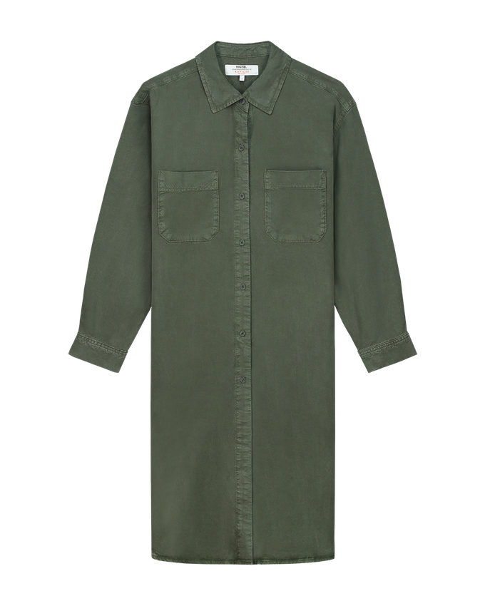 Kuyichi Jurk Sadie Dress Moss Green from The Blind Spot