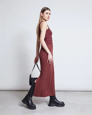 Midi Rok Ebba Intense Rust from The Blind Spot