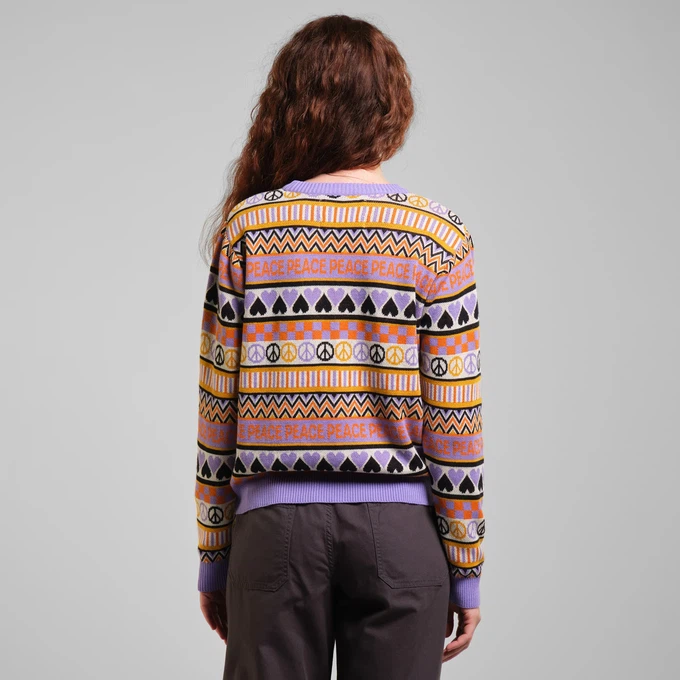 Sweater Arendal Peace Purple from The Blind Spot