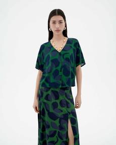 Thinking Mu Blouse Libelula Dark Leaf via The Blind Spot