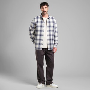 Shirt Rute Flannel Shadow Check Oat White from The Blind Spot