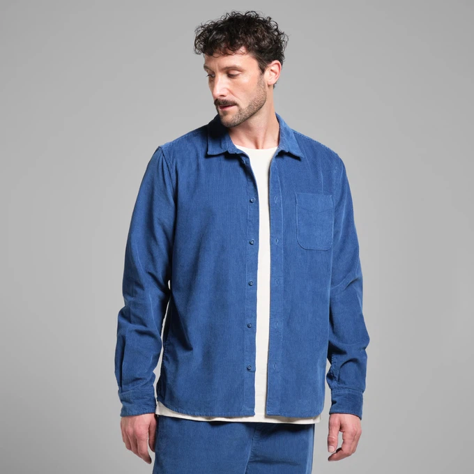 Shirt Varberg Corduroy True Blue from The Blind Spot