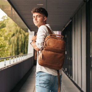 Leather Backpack Cognac Austin - The Chesterfield Brand from The Chesterfield Brand