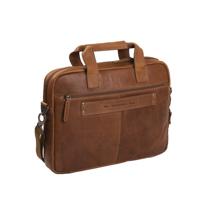 Leather Laptop Bag Cognac Calvi - The Chesterfield Brand from The Chesterfield Brand