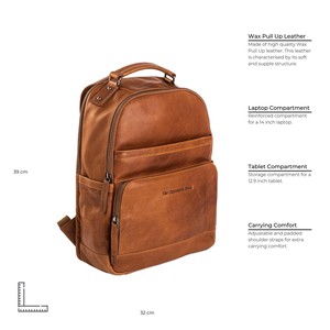 Leather Backpack Cognac Austin - The Chesterfield Brand from The Chesterfield Brand