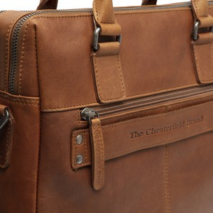 Leather Laptop Bag Cognac Santiago - The Chesterfield Brand from The Chesterfield Brand