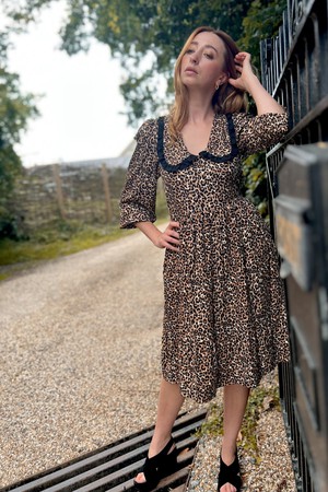 Trixie Leopard Print Collar Dress from Tilbea London