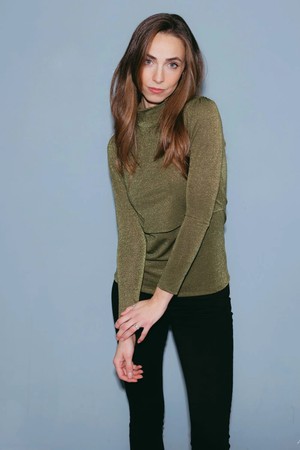 Nina Sparkly Nursing Top | Green from Tilbea London