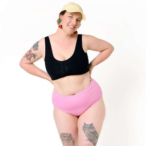 Bubblegum Organic Cotton Hi-Waist Panty from TIZZ & TONIC