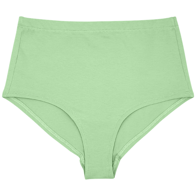 Honeydew Melon Cotton Hi-Waist Panty from TIZZ & TONIC