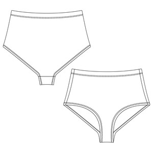 Doodle Hi-Waist Panty from TIZZ & TONIC