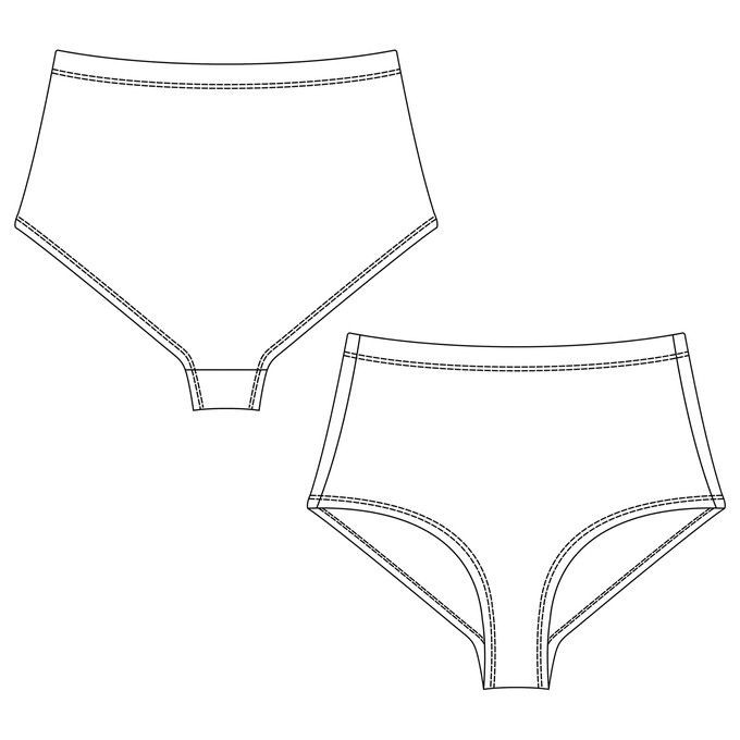 Lemon Hi-Waist Panty from TIZZ & TONIC