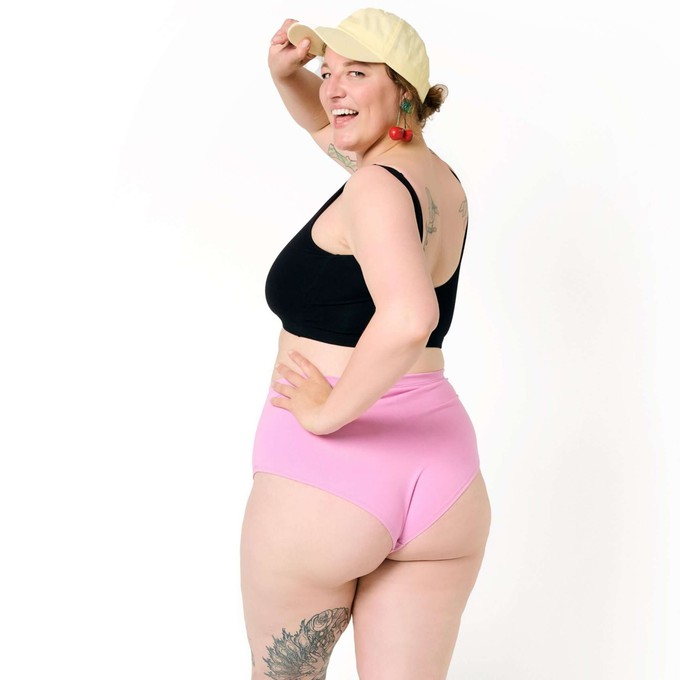 Bubblegum Organic Cotton Hi-Waist Panty from TIZZ & TONIC