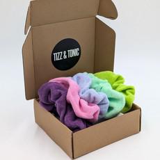 Velour Scrunchie 5-Peice Gift Box via TIZZ & TONIC