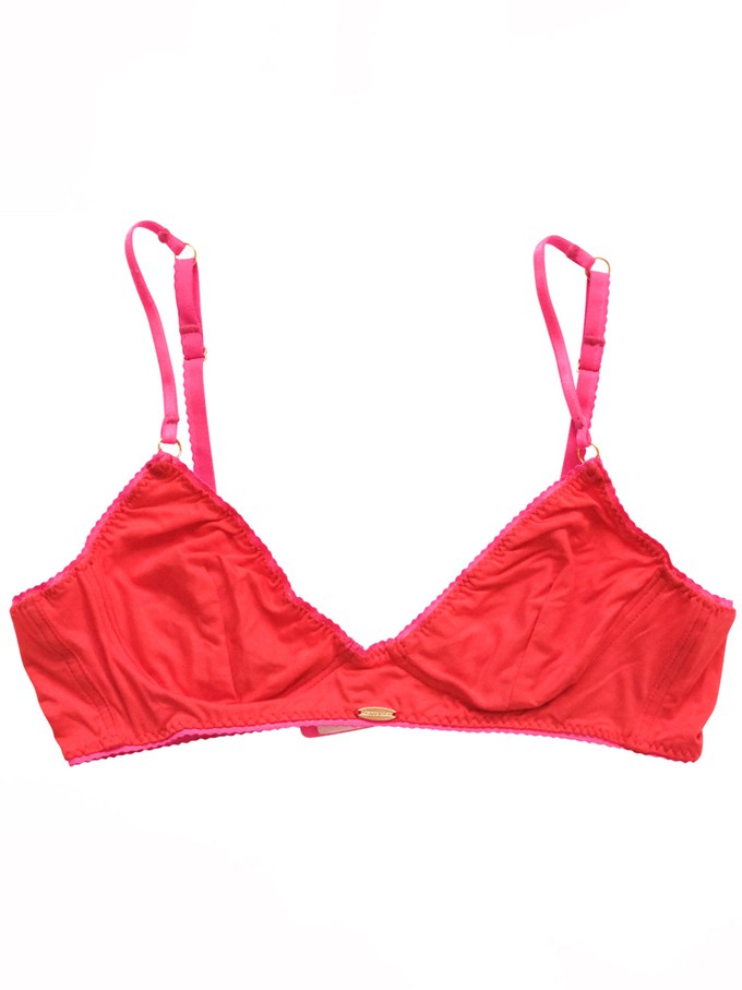 Orange Bamboo Cup Bralette from Troo