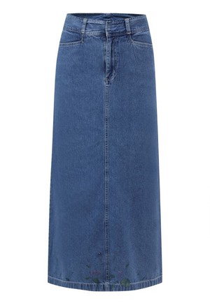 Re.Street Rebel | Maxi-Bleistiftrock in Mittelindigo from Un Denim