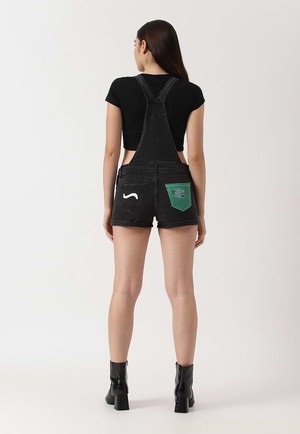 UnExcess Pledge | Black Short Dungarees from Un Denim