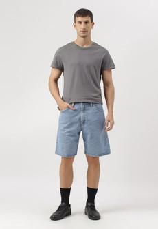 Re.Street Rebel | Bermudashorts mit hohem Bund in Hellindigoblau via Un Denim