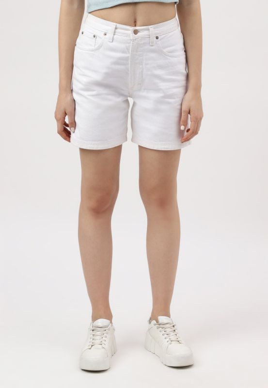 UnExcess Pledge | Weiße Shorts mit geradem Bein und hoher Taille from Un Denim