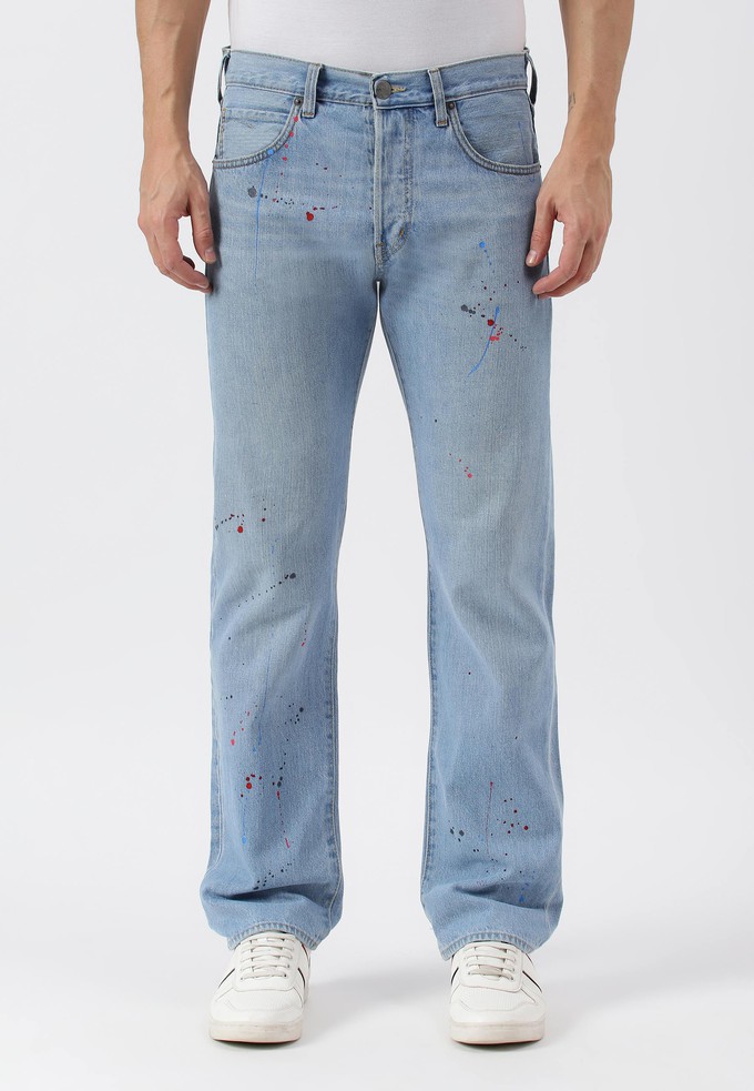Unüberschüssiges Versprechen | Hellindigofarbene, mittelhohe, gerade Jeans from Un Denim
