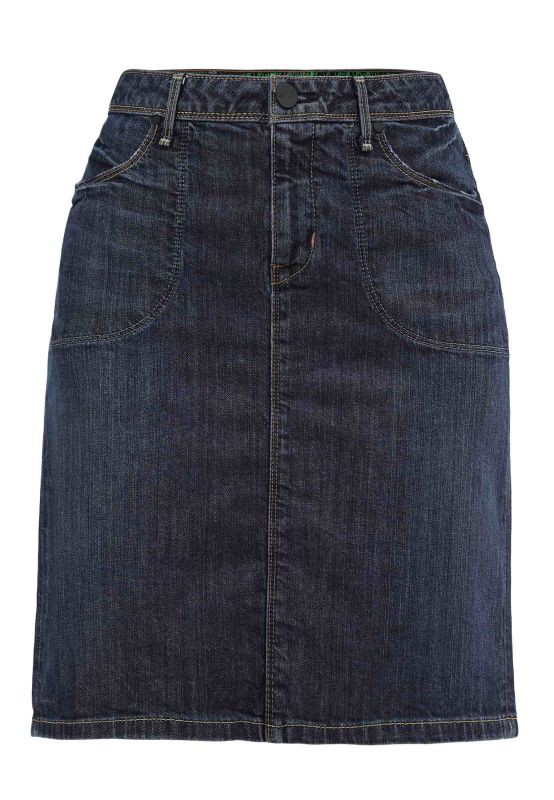 Re.Street Rebel | Dunkelindigoblauer Midi-Bleistiftrock from Un Denim