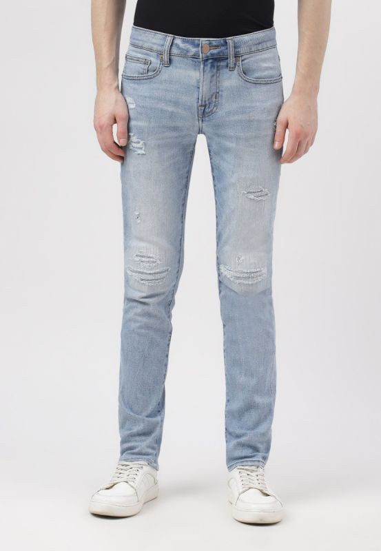 UnExcess Pledge | Niedrig sitzende Skinny-Jeans in Mittelindigo from Un Denim