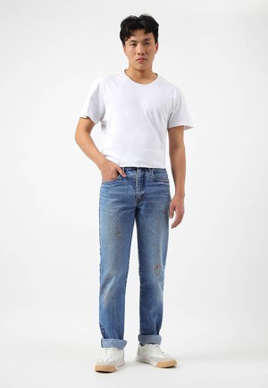 UnWaste Pledge | Bootcut-Jeans mit mittelhohem Bund in dunklem Indigoblau from Un Denim