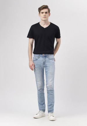 UnExcess Pledge | Niedrig sitzende Skinny-Jeans in Mittelindigo from Un Denim