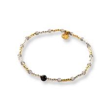 A Beautiful Story Clever Black Onyx Armband Gold via UP TO DO GOOD