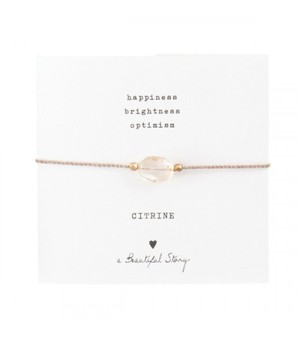 A Beautiful Story Gemstone Card Citrine Armband Goud from UP TO DO GOOD