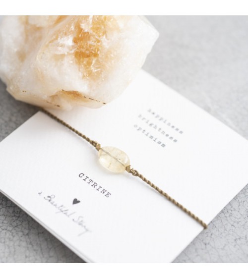 A Beautiful Story Gemstone Card Citrine Armband Goud from UP TO DO GOOD