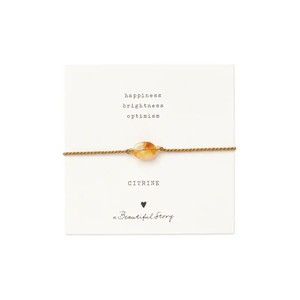 A Beautiful Story Gemstone Card Citrine Armband Goud from UP TO DO GOOD