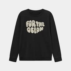 Dedicated Sweatshirt Malmoe Hemp For the Ocean Black via UP TO DO GOOD