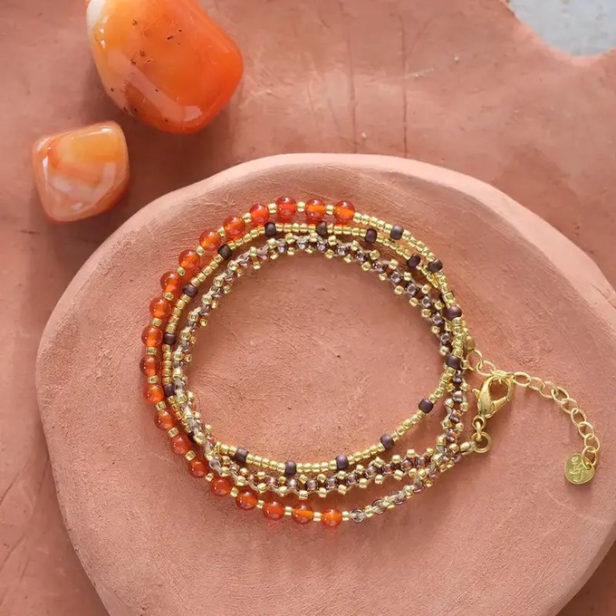 A Beautiful Story Advanced Carnelian Armband Goud from UP TO DO GOOD