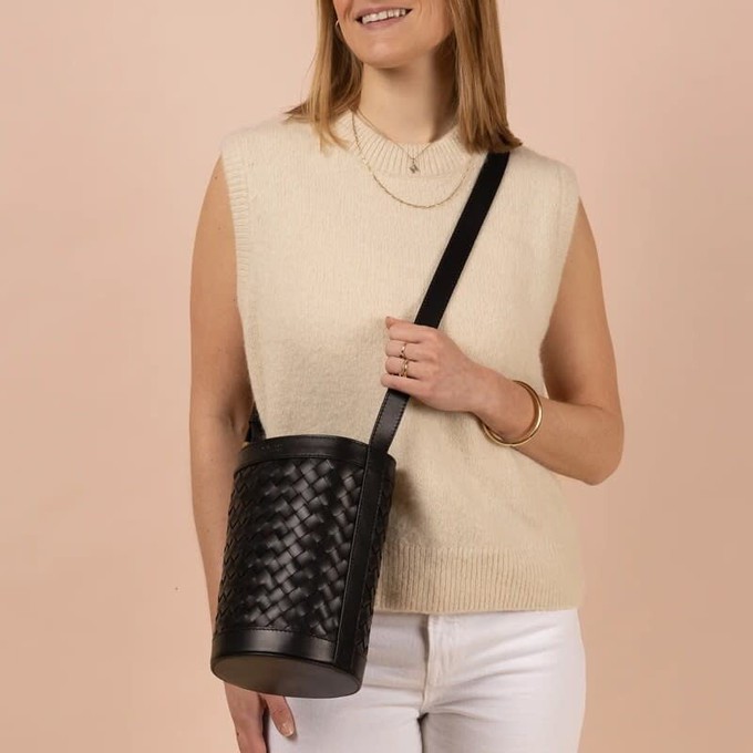 O My Bag Zola Bucket Woven Leather Bag from UP TO DO GOOD