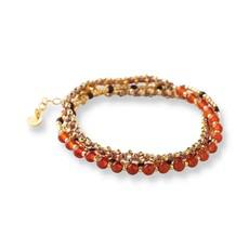 A Beautiful Story Advanced Carnelian Armband Goud via UP TO DO GOOD