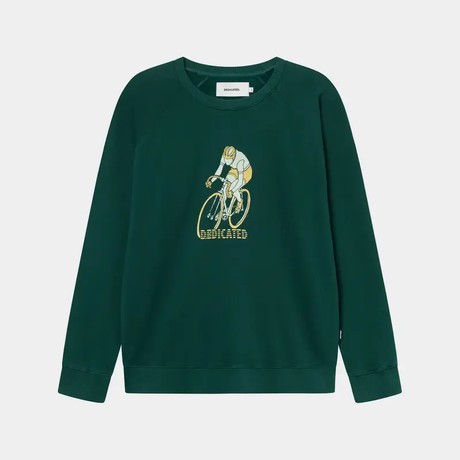 Dedicated Sweatshirt Malmoe Retro Bike Dark Green from UP TO DO GOOD