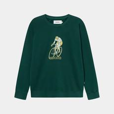 Dedicated Sweatshirt Malmoe Retro Bike Dark Green via UP TO DO GOOD