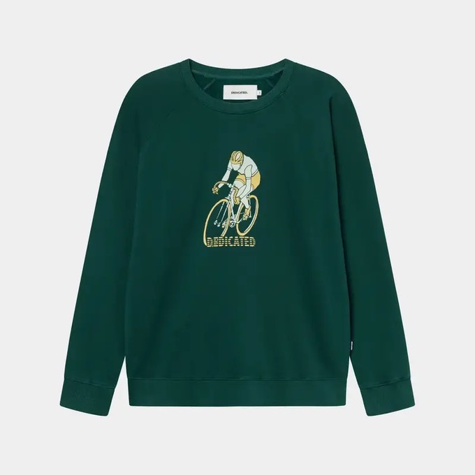 Dedicated Sweatshirt Malmoe Retro Bike Dark Green from UP TO DO GOOD