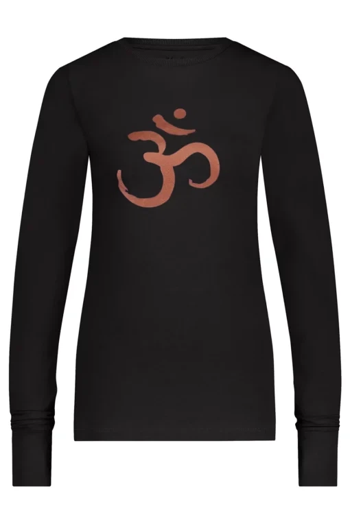 Karuna OM Yoga Longsleeve Shirt – Onyx Black from Urban Goddess