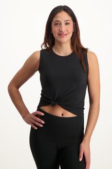 Karuna Balance Loose Fit Tank – Urban Black via Urban Goddess