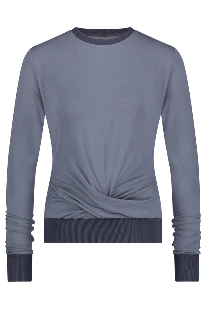 Lakshmi Longsleeve Crop Top – Slate from Urban Goddess