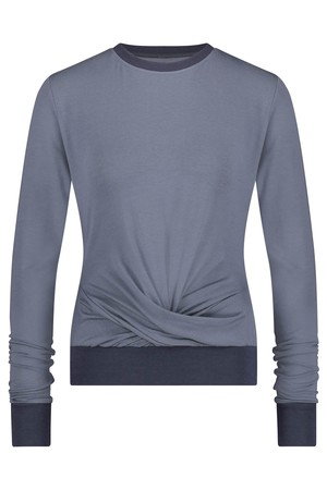 Lakshmi Longsleeve Crop Top – Slate from Urban Goddess