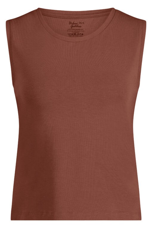 Karuna Balance Loose Fit Tank – Mocca from Urban Goddess